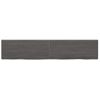 Vidaxl Tablero Mesa Madera Roble Tratada Marrón Oscuro 200x40x(2-6) Cm