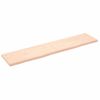 Vidaxl Tablero De Mesa Madera Maciza Roble Sin Tratar 180x40x(2-4) Cm Marrón