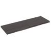 Vidaxl Tablero Mesa Madera Roble Tratada Marrón Oscuro 120x40x(2-4) Cm