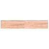 Vidaxl Tablero Mesa Madera Tratada Borde Natural Marrón 220x40x(2-4)cm