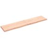 Vidaxl Tablero De Mesa Madera Maciza Roble Sin Tratar 200x40x(2-6) Cm Marrón