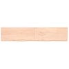 Vidaxl Tablero De Mesa Madera Maciza Roble Sin Tratar 200x40x(2-6) Cm Marrón