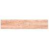 Vidaxl Tablero Mesa Madera Roble Tratada Marrón Claro 200x40x(2-4) Cm