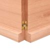 Vidaxl Tablero Mesa Madera Roble Tratada Marrón Claro 200x40x(2-4) Cm