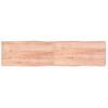 Vidaxl Tablero Mesa Madera Tratada Borde Natural Marrón 200x50x(2-4)cm