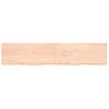 Vidaxl Tablero De Mesa Madera Maciza Roble Sin Tratar 200x40x(2-4) Cm Marrón