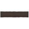 Vidaxl Tablero Mesa Madera Tratada Borde Vivo Marrón 200x40x(2-6) Cm