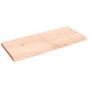 Vidaxl Tablero De Mesa Madera Maciza Roble Sin Tratar 140x60x(2-6) Cm Marrón