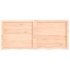 Vidaxl Tablero De Mesa Madera Maciza Roble Sin Tratar 140x60x(2-6) Cm Marrón