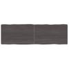 Vidaxl Tablero Mesa Madera Tratada Borde Vivo Marrón 160x50x(2-6) Cm