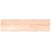 Vidaxl Tablero De Mesa Madera Maciza Borde Natural 200x50x(2-4) Cm Marrón