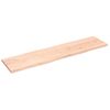 Vidaxl Tablero De Mesa Madera Maciza Borde Natural 200x50x(2-4) Cm Marrón