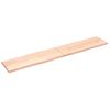 Vidaxl Tablero De Mesa Madera Maciza Borde Natural 220x40x(2-4) Cm Marrón