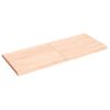 Vidaxl Tablero De Mesa Madera Maciza Borde Natural 120x50x(2-4) Cm Marrón