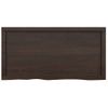 Vidaxl Tablero Mesa Madera Roble Tratada Marrón Oscuro 100x50x(2-6) Cm