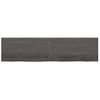 Vidaxl Tablero Mesa Madera Roble Tratada Marrón Oscuro 200x50x(2-4) Cm