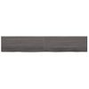 Vidaxl Tablero Mesa Madera Roble Tratada Marrón Oscuro 220x40x(2-6) Cm