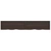 Vidaxl Tablero Mesa Madera Roble Tratada Marrón Oscuro 220x40x(2-6) Cm