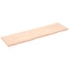 Vidaxl Tablero De Mesa Madera Maciza Roble Sin Tratar 180x50x(2-4) Cm Marrón