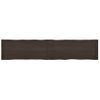 Vidaxl Tablero Mesa Madera Tratada Borde Vivo Marrón 200x40x(2-4) Cm