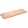 Vidaxl Tablero Mesa Madera Roble Tratada Marrón Claro 140x50x(2-6) Cm