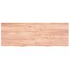 Vidaxl Tablero Mesa Madera Roble Tratada Marrón Claro 140x50x(2-6) Cm