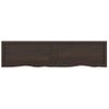 Vidaxl Tablero Mesa Madera Roble Tratada Marrón Oscuro 160x40x(2-6) Cm