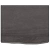 Vidaxl Tablero Mesa Madera Roble Tratada Marrón Oscuro 60x50x(2-6) Cm