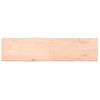 Vidaxl Tablero De Mesa Madera Maciza Borde Natural 160x40x(2-4) Cm Marrón