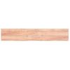 Vidaxl Tablero Mesa Madera Roble Tratada Marrón Claro 220x40x(2-6) Cm