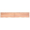 Vidaxl Tablero Mesa Madera Roble Tratada Marrón Claro 220x40x(2-6) Cm