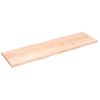 Vidaxl Tablero De Mesa Madera Maciza Borde Natural 200x60x(2-4) Cm Marrón