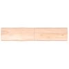 Vidaxl Tablero De Mesa Madera Maciza Borde Natural 200x40x(2-6) Cm Marrón