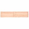 Vidaxl Tablero De Mesa Madera Maciza Borde Natural 200x40x(2-6) Cm Marrón