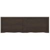 Vidaxl Tablero Mesa Madera Roble Tratada Marrón Oscuro 120x40x(2-6) Cm