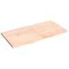 Vidaxl Tablero De Mesa Madera Maciza Roble Sin Tratar 120x60x(2-4) Cm Marrón