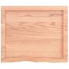 Vidaxl Tablero Mesa Madera Roble Tratada Marrón Claro 60x50x(2-6) Cm