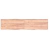 Vidaxl Tablero Mesa Madera Tratada Borde Natural Marrón 220x50x(2-6)cm