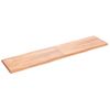 Vidaxl Tablero Mesa Madera Tratada Borde Natural Marrón 220x50x(2-6)cm