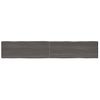 Vidaxl Tablero Mesa Madera Tratada Borde Vivo Marrón 220x40x(2-6) Cm