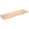 Vidaxl Tablero Mesa Madera Roble Tratada Marrón Claro 200x60x(2-4) Cm