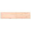 Vidaxl Tablero De Mesa Madera Maciza Borde Natural 180x40x(2-4) Cm Marrón