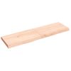 Vidaxl Tablero De Mesa Madera Maciza Roble Sin Tratar 140x40x(2-6) Cm Marrón