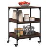 Vidaxl Carrito De Cocina Madera Ingeniería Marrón Roble 60x41x80,5 Cm