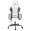 Vidaxl Silla Gaming Cuero Sintético Blanco Y Negro