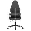 Vidaxl Silla Gaming Con Masaje Cuero Sintético Gris Y Negro