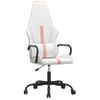 Vidaxl Silla Gaming Cuero Sintético Blanco Y Rosa