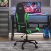 Vidaxl Silla Gaming De Masaje Cuero Sintético Negro Y Verde