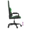 Vidaxl Silla Gaming De Masaje Cuero Sintético Negro Y Verde