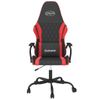 Vidaxl Silla Gaming De Masaje Cuero Sintético Negro Y Rojo